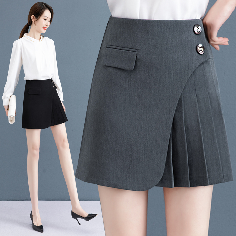 百褶短裙女春秋2022年新款时尚不规则高腰a字包臀裙气质显瘦裤裙