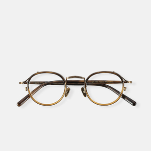 日本进口板材手工眼镜复古小框日系超轻纯钛小脸圆框配近视镜框