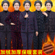 老奶奶冬季 中老年妈妈加绒加厚棉袄老太太棉服一套装 棉衣棉裤 套装