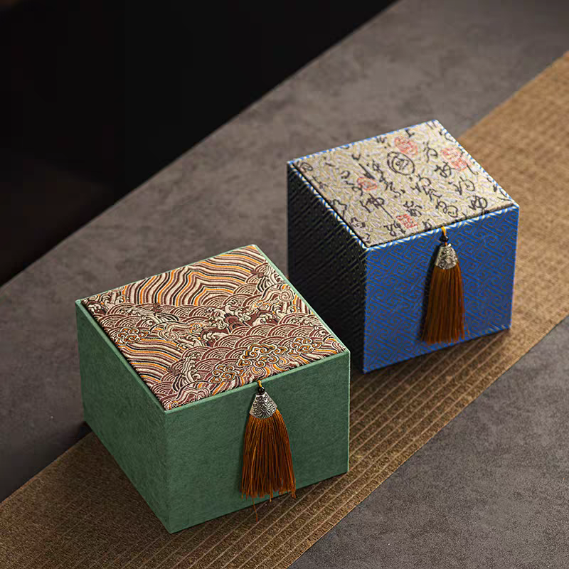 瓷器高档锦盒礼盒紫砂壶主人茶杯定制包装盒茶具建盏空盒收纳盒