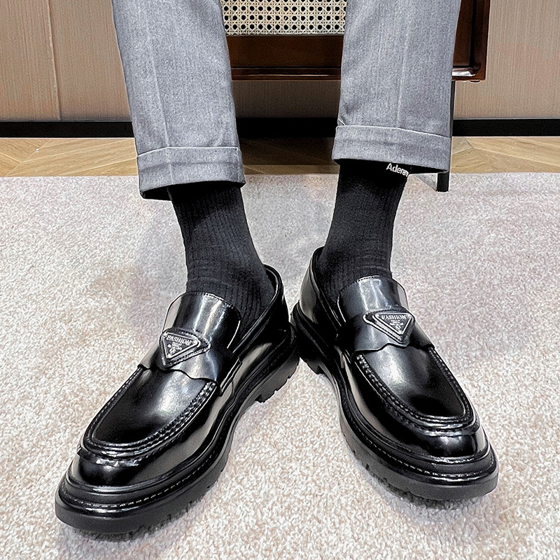 413-1/YS503/P105新款欧洲站一脚蹬男士乐福鞋黑色休闲皮鞋男鞋,男鞋皮鞋,星座748（原星座413-1）