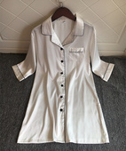 夏季 性感睡衣女春秋季 真丝中袖 天天特价 衬衫 睡裙夏天丝绸性感冰丝