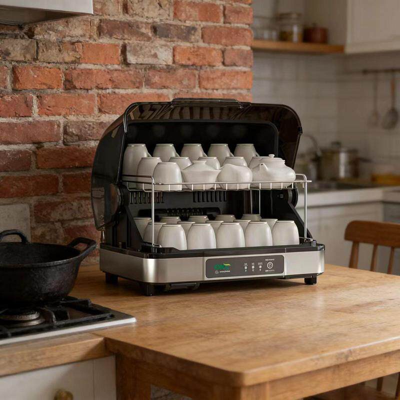 功夫茶带沥水会议室茶水柜消毒柜一体一星级杀菌盒茶具消毒柜小型