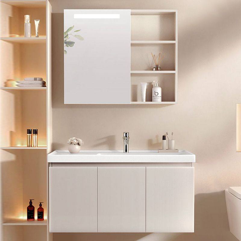 箭牌浴室柜陶瓷一体盆小户型奶油风卫生间智能除雾家用洗漱台自由