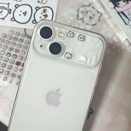 个性自嘲熊秒变17大视窗适用iPhone/17promax手机壳苹果16软15pro全包14透明13可爱12女11防摔保护套