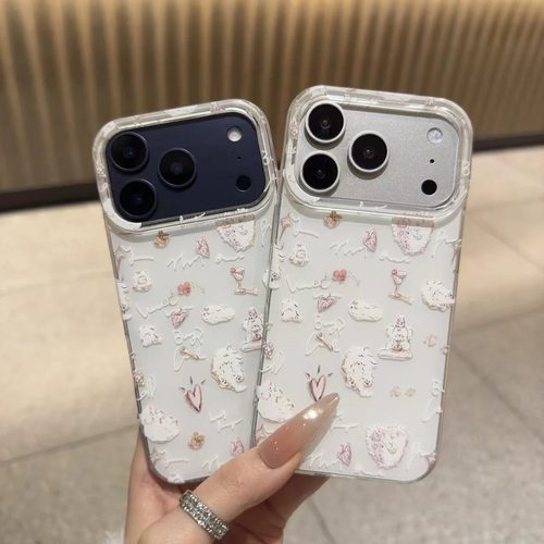 韩系ins小众可爱生日小熊适用苹果16/17Pro手机壳iPhone15大孔IMD14软13卡通12女11防摔保护套