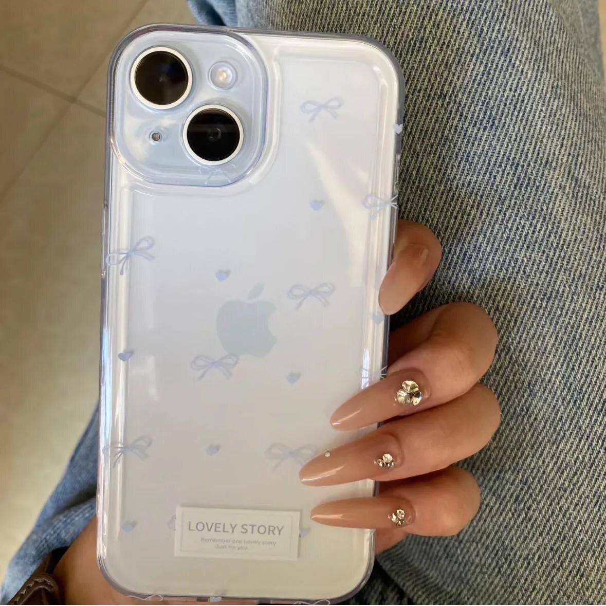 韩系ins风简约线条蝴蝶结适用iPhone17pro手机壳苹果16新款15promax透明14小众13软壳12全包11防摔保护套女