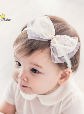 新生儿韩版婴幼儿发饰宝宝头饰蝴蝶结发带女童发饰2024年新款拍照