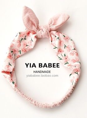 婴儿发带夏季韩系碎花蝴蝶结甜美公主小月龄头饰女童宝宝发饰发箍