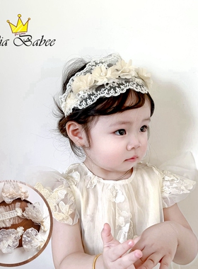 婴儿女宝宝网纱儿童发饰头饰蕾丝发带公主发带高颜值女孩2025新款
