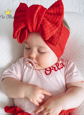 ins风新生儿护囟门宽发带婴幼儿蝴蝶结超萌洋气儿童发饰宝宝头饰