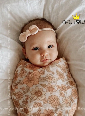 ins网红欧美新生婴儿女宝宝头饰不勒头发带男婴男孩可爱超萌春夏