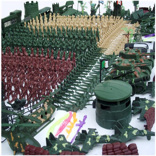 玩具小兵小人士兵特种部队军事基地套装沙盘模型打仗战争塑料兵团