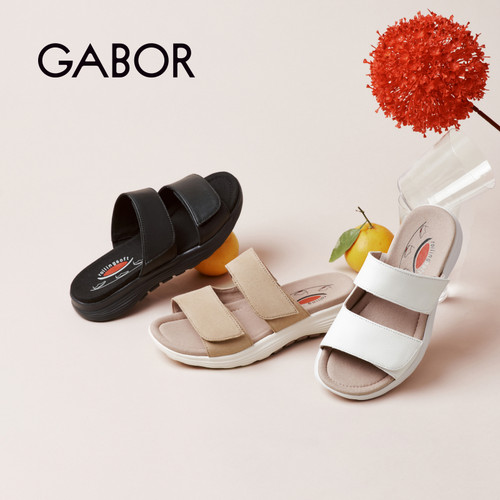 gabor休闲魔术贴一字拖鞋