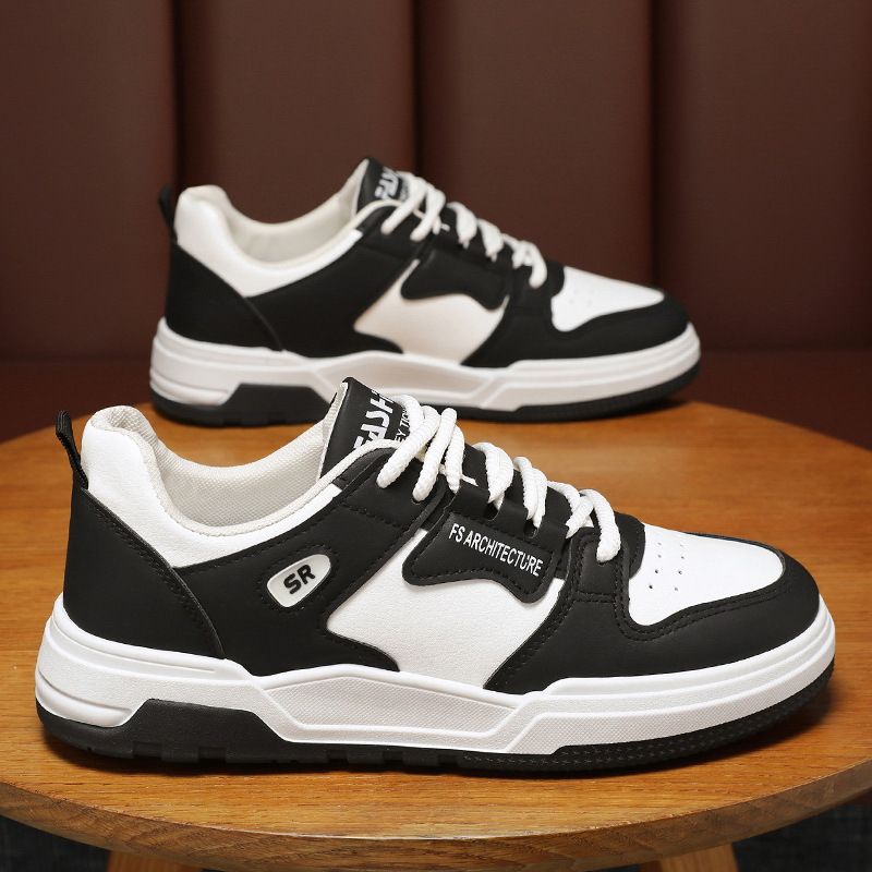 2025夏季休闲板鞋男鞋新款透气鞋子男款潮流百搭小白鞋厚底运动鞋