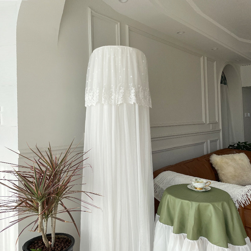 新品开机不取立式圆柜机高级纱绣白色空调罩适用于格力美的奥克斯