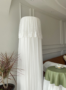 新品开机不取立式圆柜机高级纱绣白色空调罩适用于格力美的奥克斯