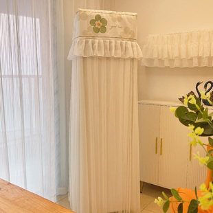 2合1白纱格力柜式柜机立式空调防尘罩长方形客厅新款罩套开机不取