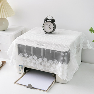 蕾丝家用打印机办公复传真机多用盖巾咖啡机盖布电脑防尘罩遮盖巾