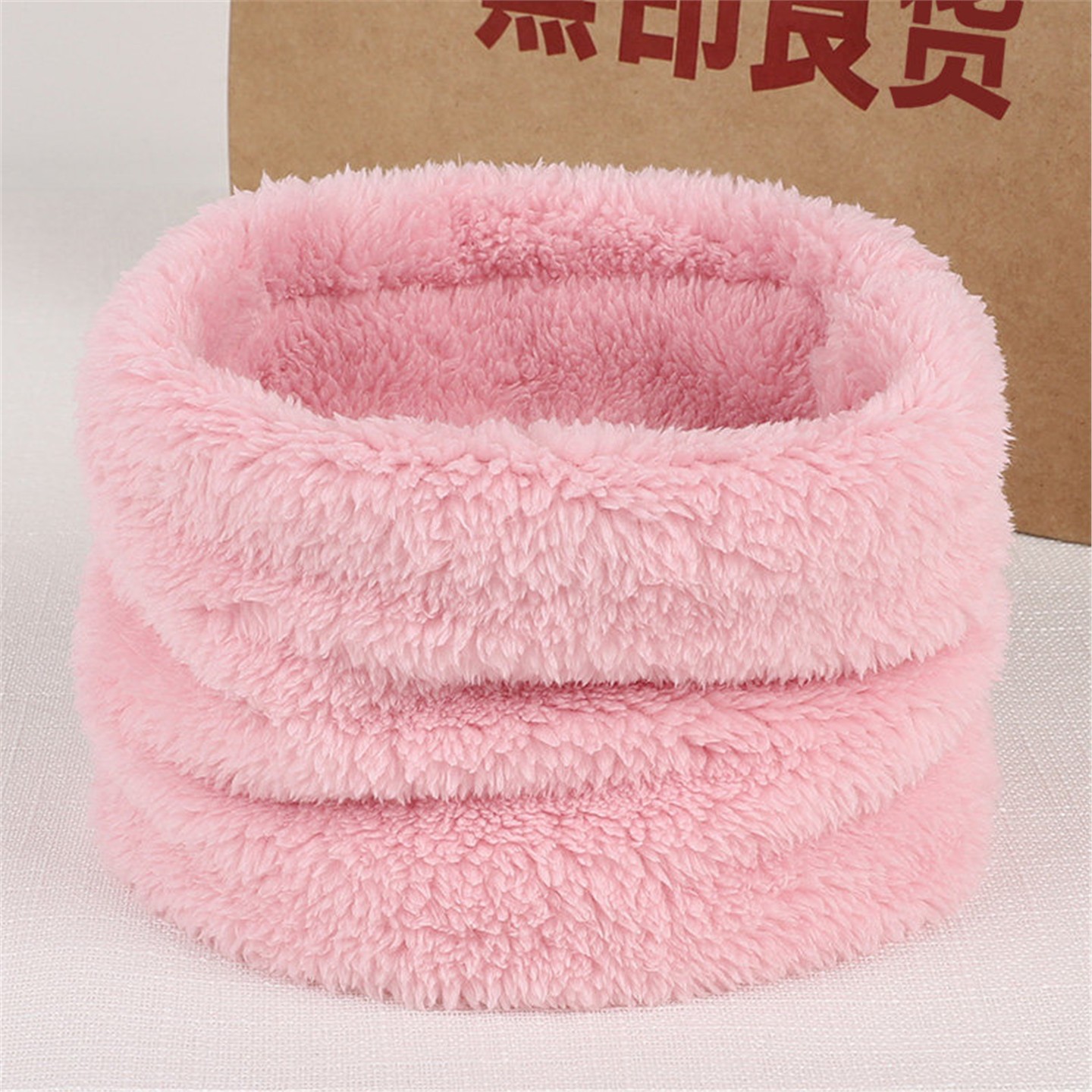 秋冬季女围脖加绒厚护颈保