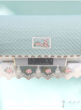 电热水器防尘防晒防滑罩套蕾丝家用洗手间装饰布艺蓝色盖巾可定制