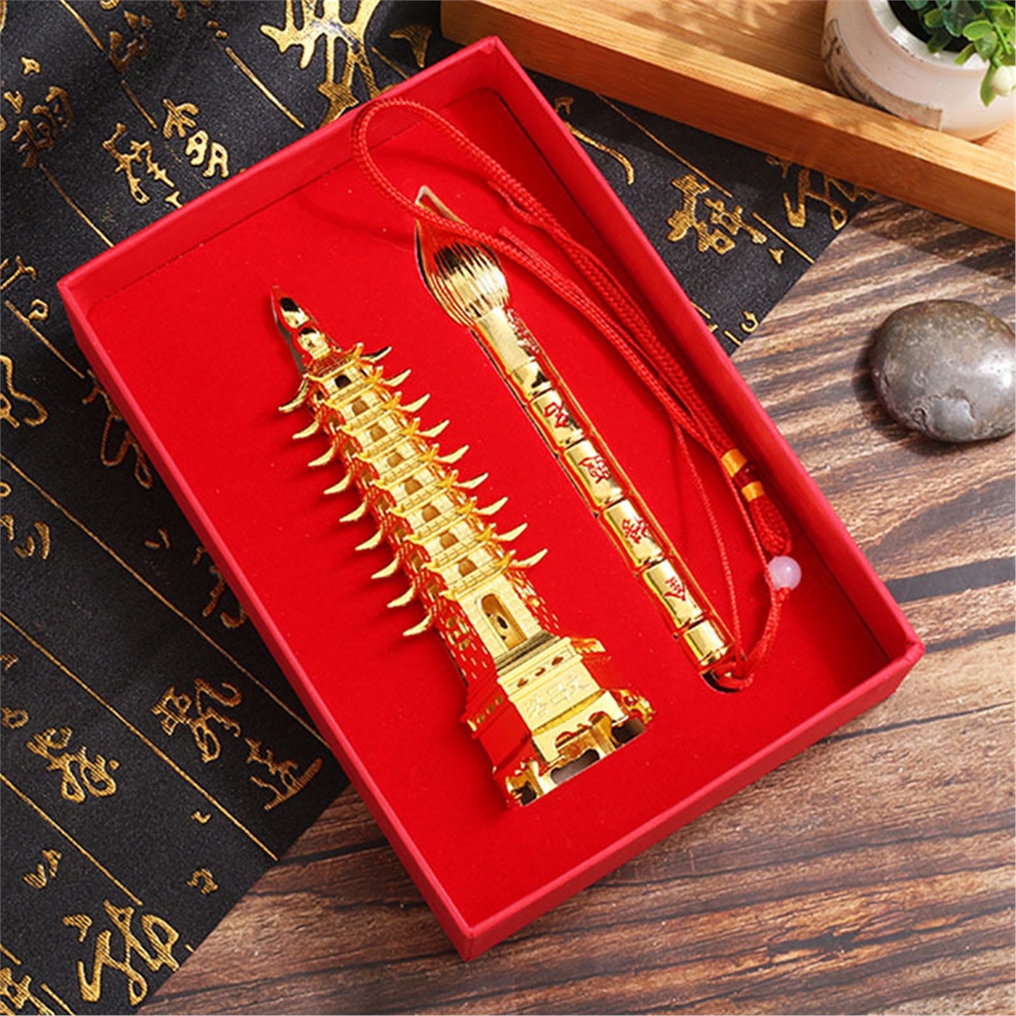 纯黄铜九层文昌塔金榜题名