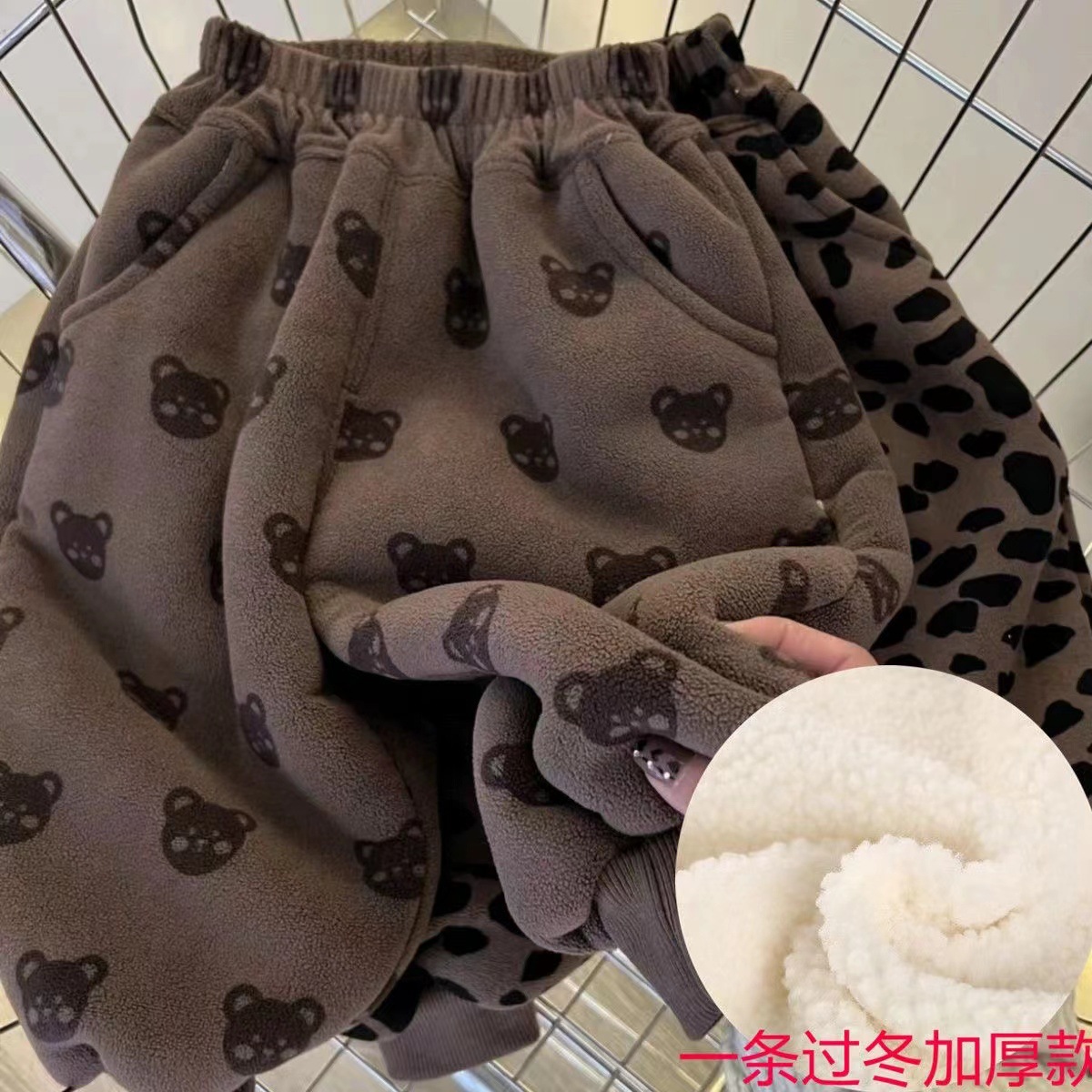 一条过冬~儿童加绒裤子巨厚秋冬季小童长裤男女宝加绒加厚长裤潮