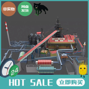 3dmax工业炼铁高炉冶炼钢铁厂工业炼钢厂设备炉子3D模型c4d maya