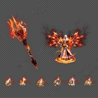 传奇剑甲素材 天神剑甲衣服武器首饰套装 高清动态特效