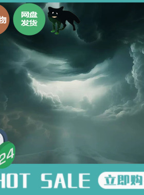 UE4UE5沙漠山丘动态风暴云层积雨云地形高度图Chaotic Skies III