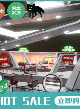 UE5.2现代科技感科学展厅展示台展馆Showroom Level Kit 6