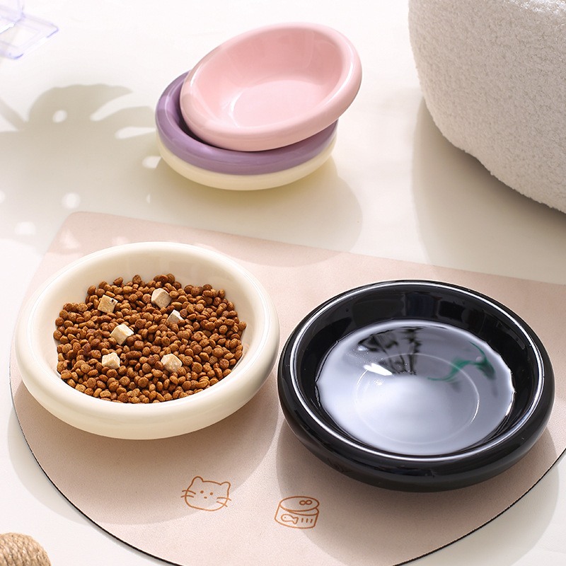 创意奶油ae碗宠物碗防打翻陶瓷碗猫碗吃饭喝水碗猫粮碗猫咪喂食碗