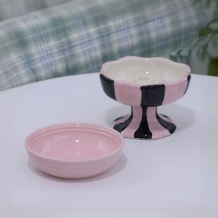 窝里唱Wuli Haha原创宠物高脚碗狗狗陶瓷碗猫咪水碗奇形怪状的Ta