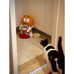M豆摆件猫碗架猫食盆陶瓷不易打翻保护颈椎可拆卸宠物用品