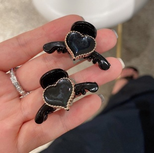 简约少女迷你爱心抓夹ins网红边夹韩国百搭发夹可爱刘海抓鬓角抓