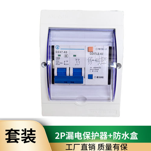 【正品】电工电气香港有限公司漏电开关带防水盒2P63A 热水器空调