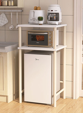 冰箱置物架顶部迷你微波炉架厨房家用消毒柜上方分层落地收纳架子