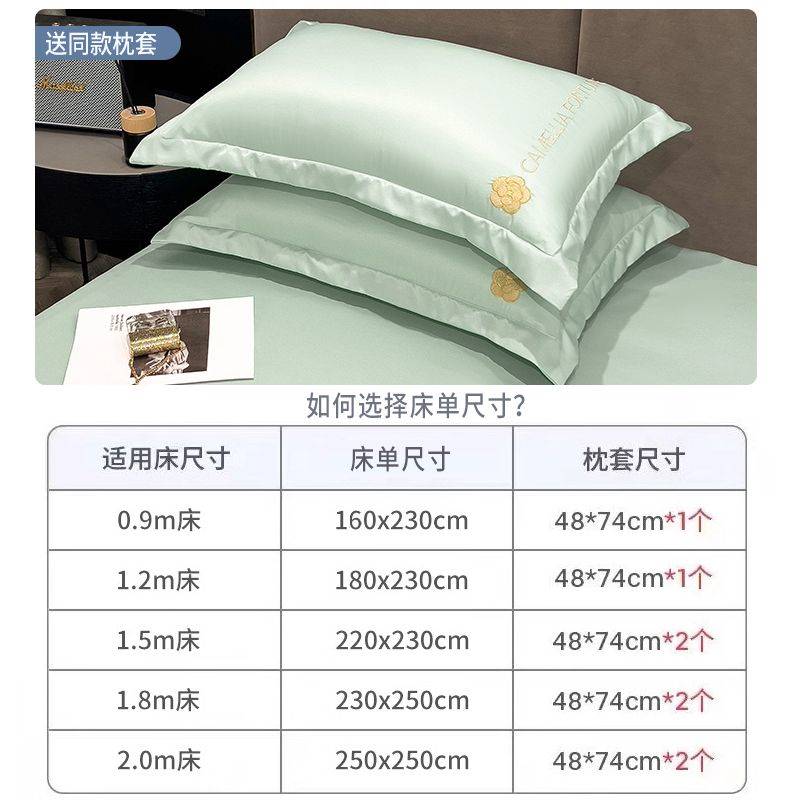 南极人冰丝床单单件2025新款宿舍枕套三件套夏季凉感儿童被单单件