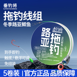 垂钓将路亚逗钓鲫鱼线组逗钓软蛆虫秋冬季路亚鲤鱼卡罗钓组套装