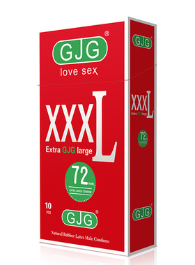 超大号72避孕套男用10只装长度200mm Condoms英文版成人用品批发