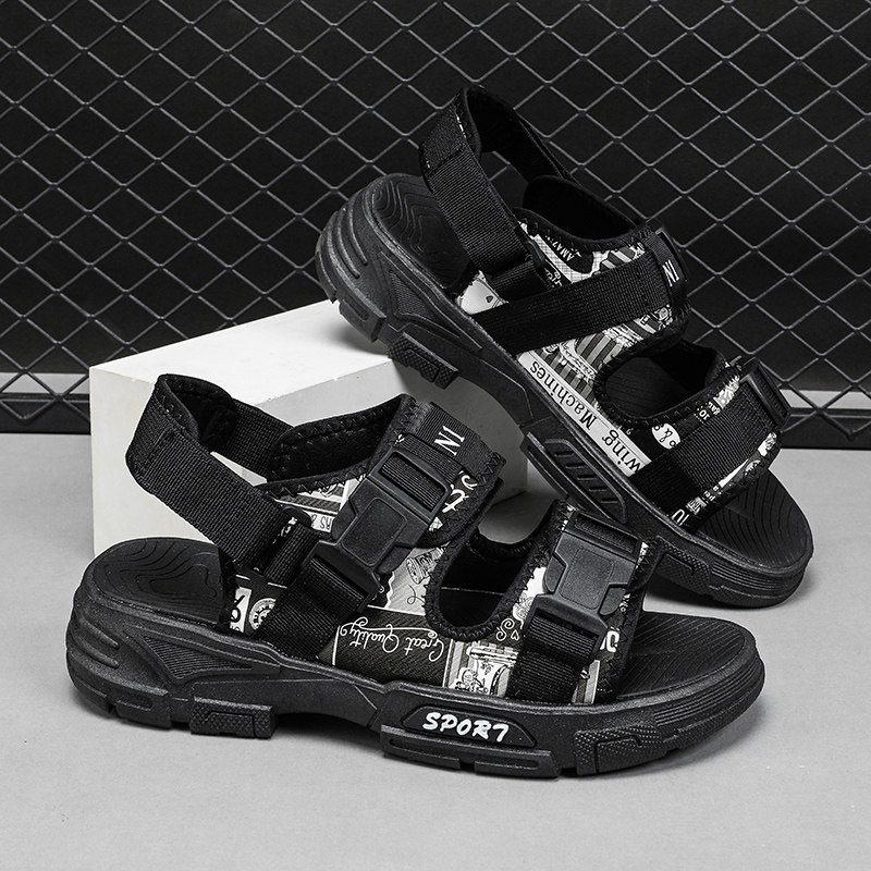 SANDALS MENS 2025 SPRING SUMMER NET RED ANTI SLIP AND ANTI ODOR SPORT VIETNAM DRIVING SANDALS MENS SOFT SOLED BEACH SLIPPERS