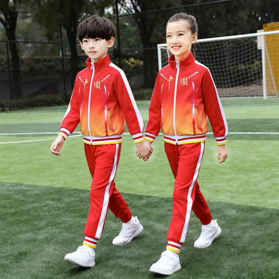 百奇兔小学生班服春秋装印花校服