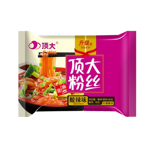 顶大粉丝方便面红薯酸辣粉非油炸方便面速食泡面条20袋装整箱批发
