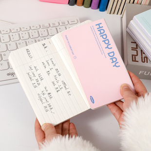 高颜值盒装简约新潮礼物创意潮流学习神器双面日记笔记本莫兰迪色系翻式笔记本记事本可爱彩色封面晴耕雨读