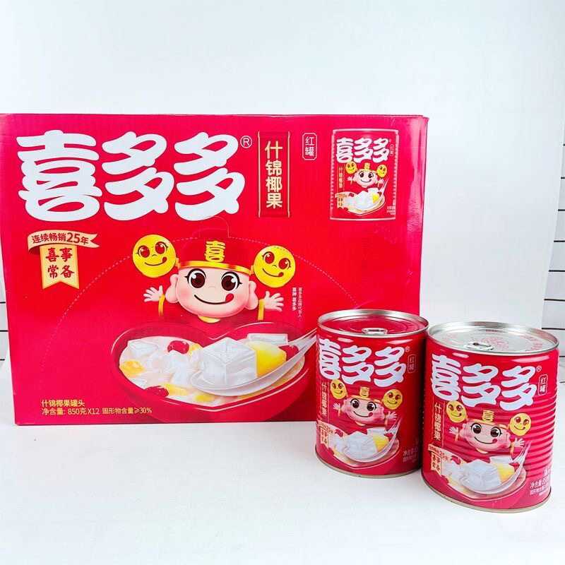山姆必买喜多多什锦椰果850g大罐装水果罐头椰果红枣菠萝银耳饮料图片