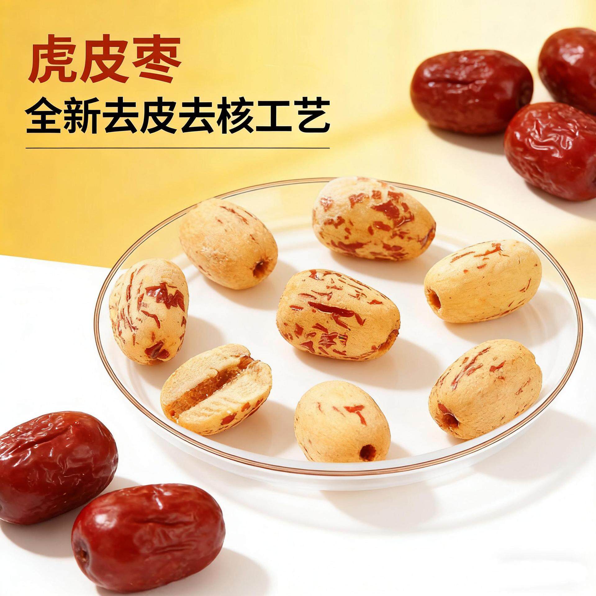 山姆冠必买定制去皮去核红枣虎皮枣婴儿辅食无核枣干 软糯香甜无