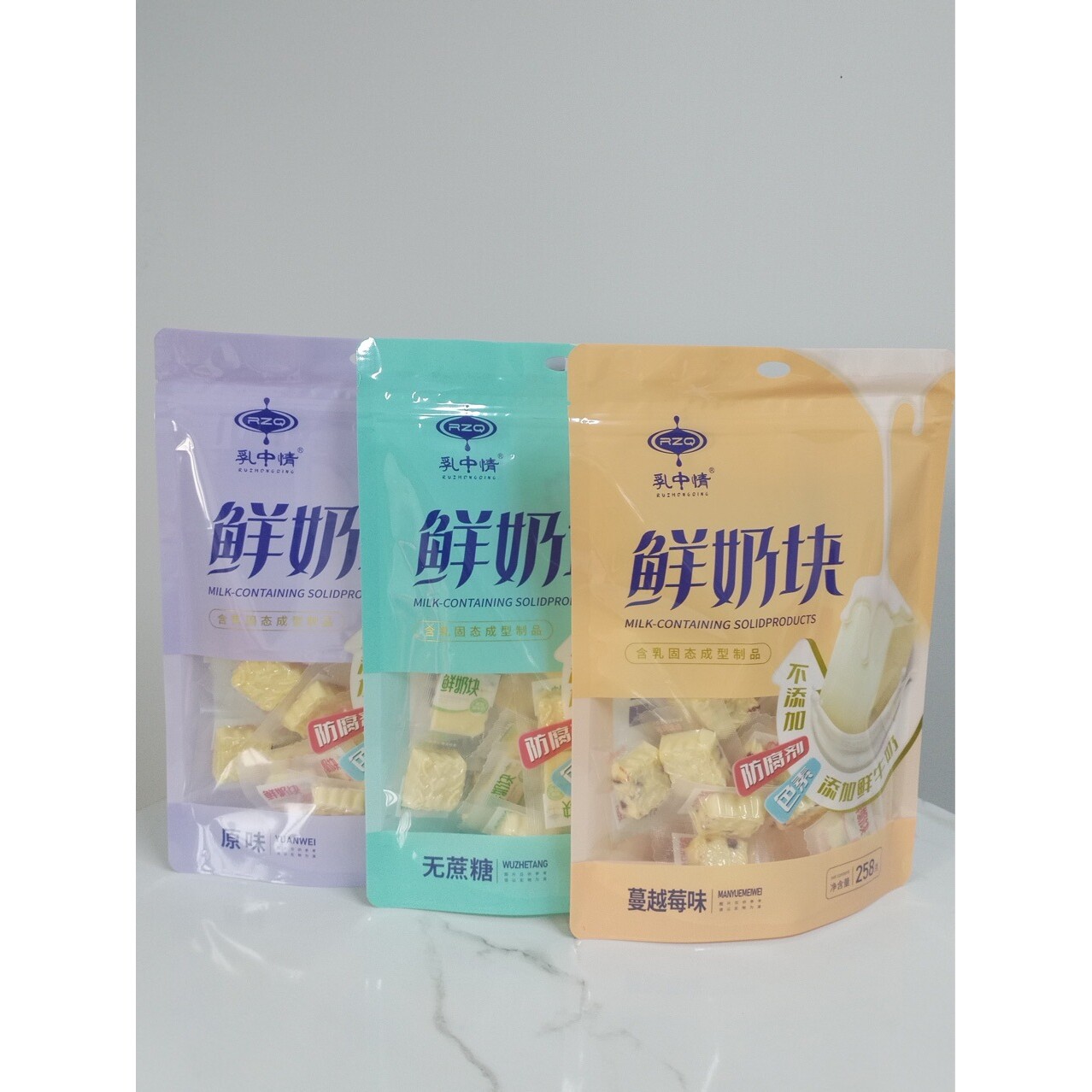山姆必买乳中情鲜奶块258g嚼着吃的牛奶奶酪内蒙奶疙瘩乳酪零食芝