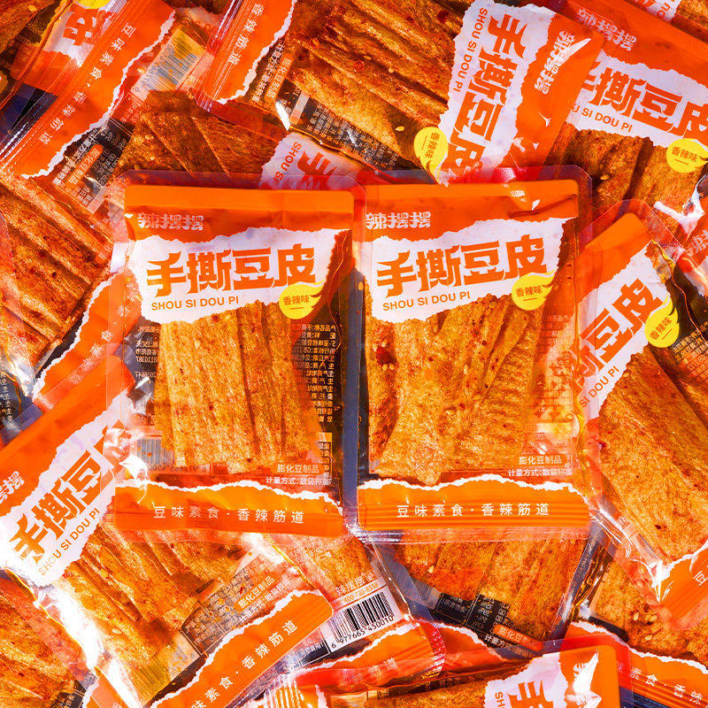 山姆冠必买湖南特产手撕豆皮特产麻辣小吃网红辣条平江香辣怀旧休