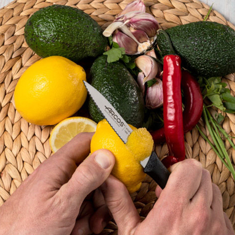 西班牙ARCOS原装进口锯齿小刀雕刻刀削皮刀便携多用西餐烹饪专业