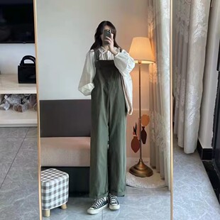设计感工装 时尚 背带裤 女韩版 2023春季 宽松日系甜美洋气减龄套装 款